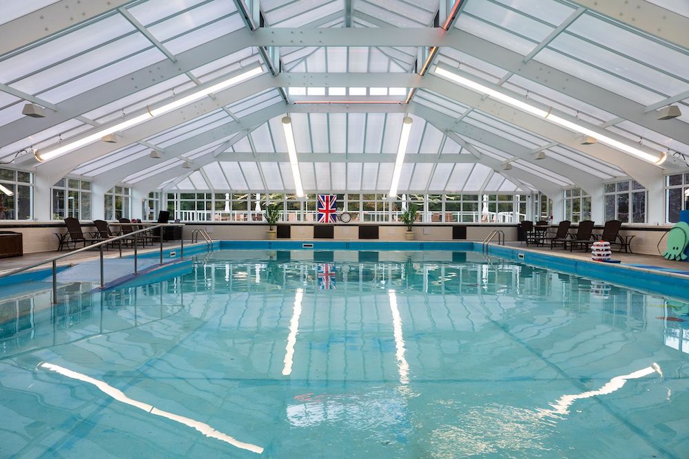Indoor pool at St. Barnabas Health System, a British Swim School partner facility in Pittsburgh, Pennsylvania