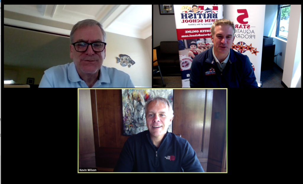 Our newest franchisee, Chuck Cassidy, completing a British Swim School Meet the Team Day virtually