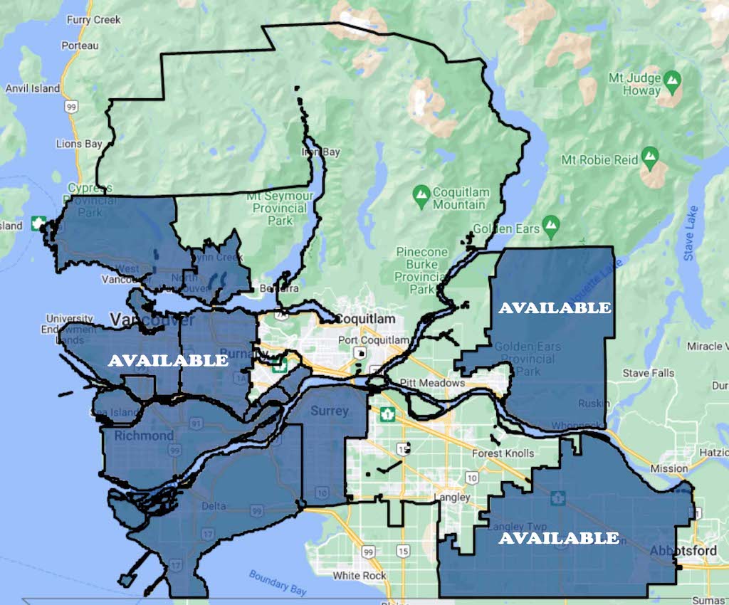 Territory Map in Vancouver
